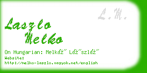 laszlo melko business card